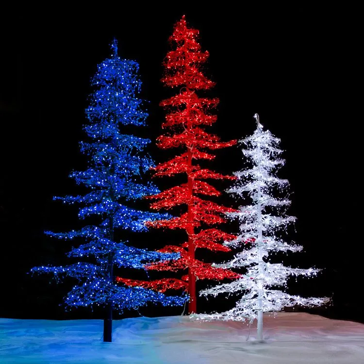 11' Ice Sculpture Christmas Tree - Blue - Image 5