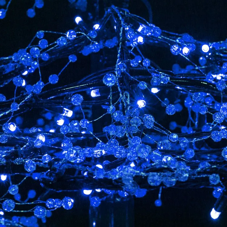 11' Ice Sculpture Christmas Tree - Blue - Image 2