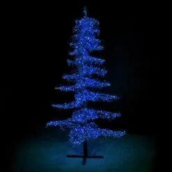 7' Ice Sculpture Christmas Tree - Blue