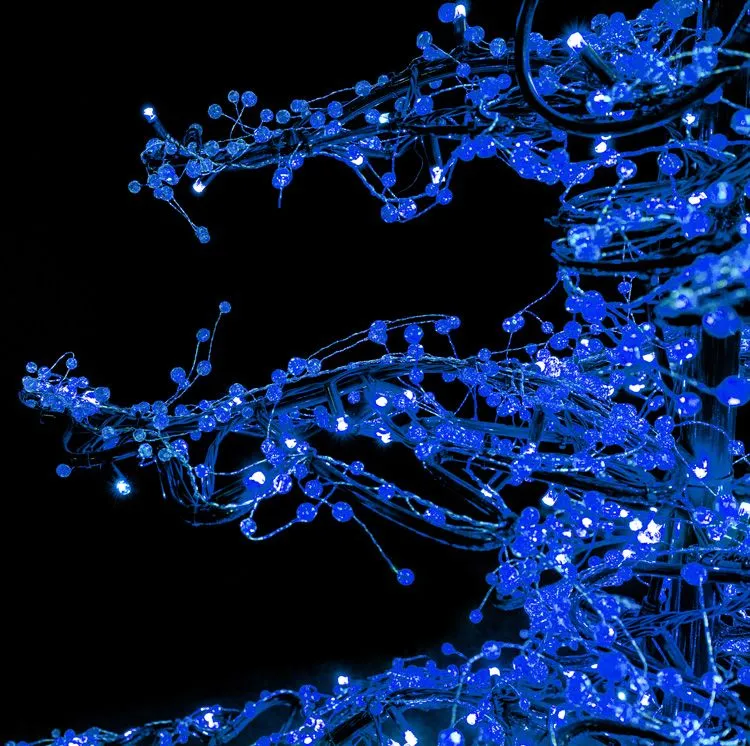 11' Ice Sculpture Christmas Tree - Blue - Image 3