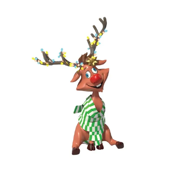 4.6' Wrapped Reindeer