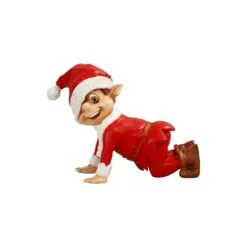 2.4' Crawling Santa Elf - Red