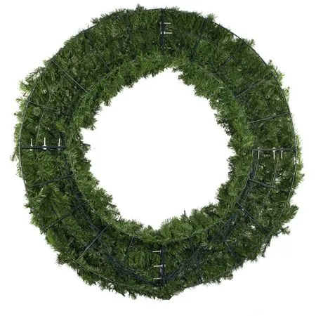 60" Lit Warm White Deluxe Oregon Fir Wreath - Bow Option Available - Image 5
