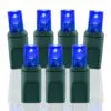 Wide Angle Conical Battery Operated LED D Cell 50 Lights - Blue