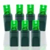 Wide Angle Conical Battery Operated LED D Cell 50 Lights - Green