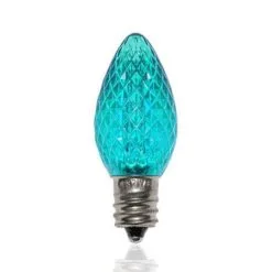 C7 SMD LED Retrofit Bulb - Teal - Minleon - Bag Of 25