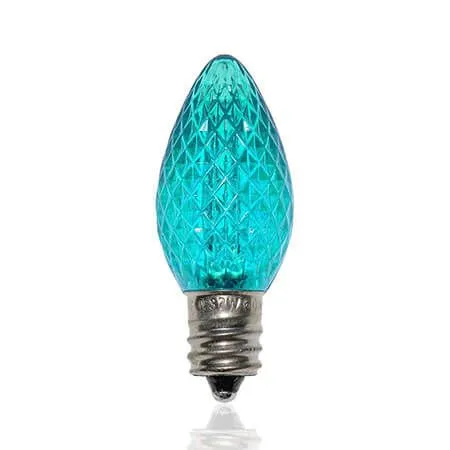 C7 SMD LED Retrofit Bulb - Teal - Minleon - Bag Of 25