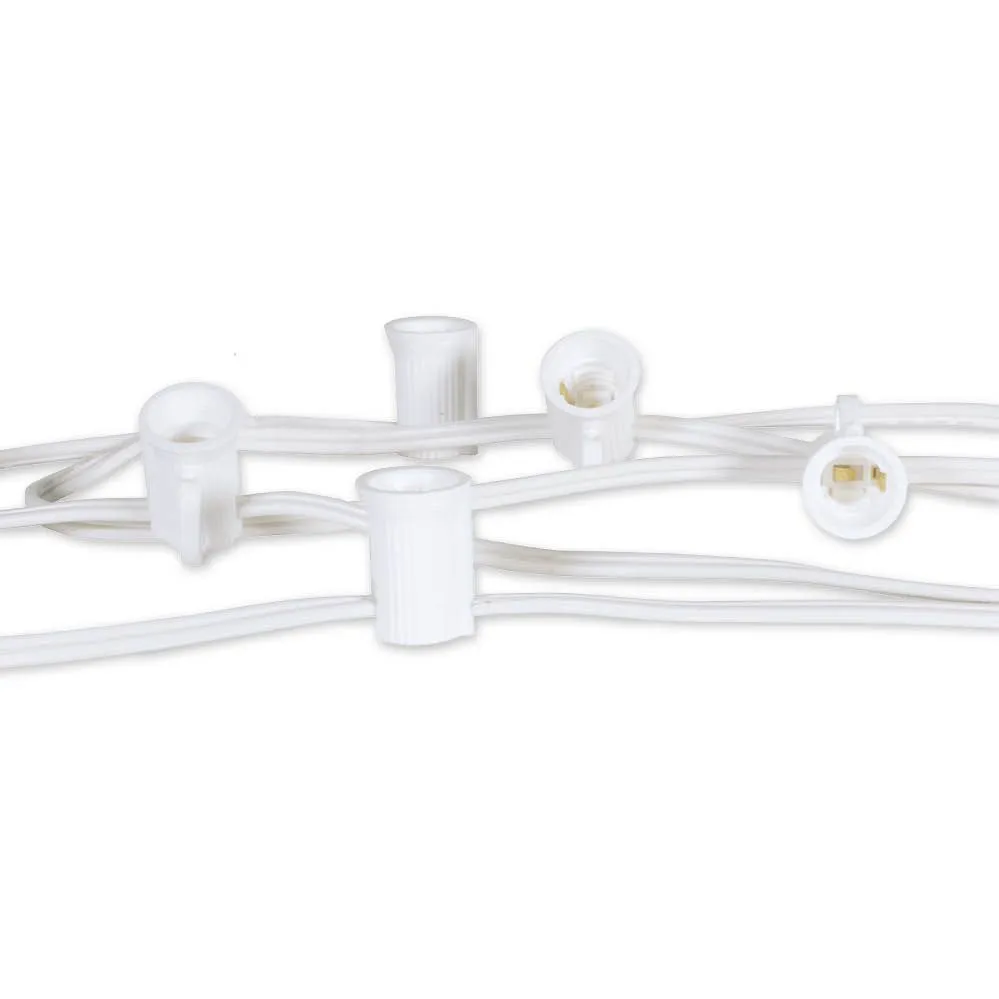 C9 Cord, 24" Spacing, White Wire, SPT-1, 50' - Image 2