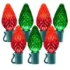 26 Light Red & Green C9 LED Christmas Lights - 8" Spacing