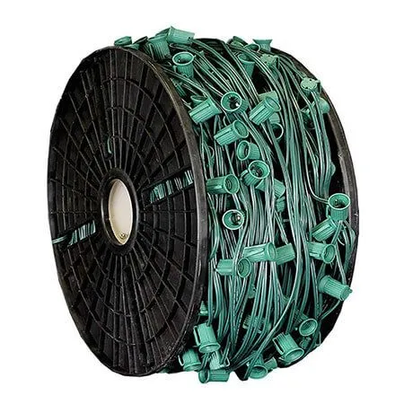 C9 Cord, 12" Spacing, Green Wire, SPT-1, 500'