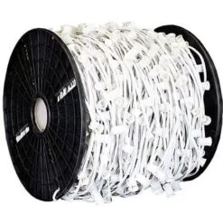C9 Cord, 6" Spacing, White Wire, SPT-1, 1000'