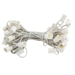 C9 Cord, 9" Spacing, White Wire, SPT-1, 50'
