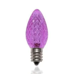 C7 SMD LED Retrofit Bulb - Purple - Minleon - Bag Of 25