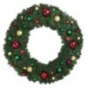 60" Unlit Decorated Wreath - Colors Of The Holidays - Bow Option Available