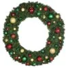 72" Unlit Decorated Wreath - Colors Of The Holidays - Bow Option Available