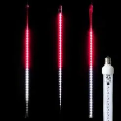 36" LED Falling Snow Tube - Red And Pure White - Pro Christmas™