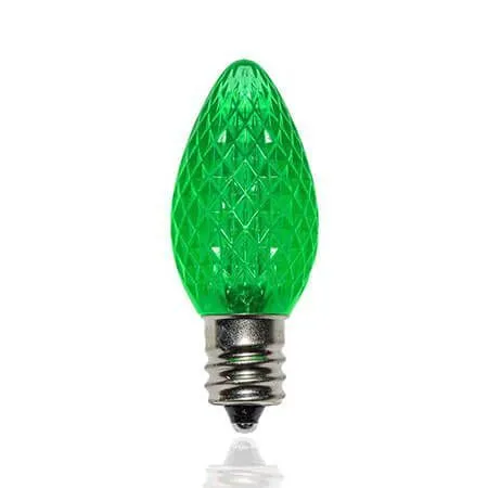 C7 SMD LED Retrofit Bulb - Twinkle - Green - Pro Christmas™ - Bag Of 25