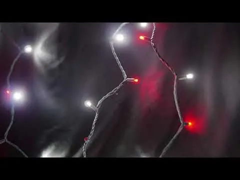 70 Light Warm White/Red Twinkle 5mm Wide Angle Conical LED Christmas Lights - Image 2