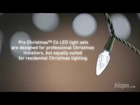 70 Light Green C6 LED Christmas Lights - Image 2