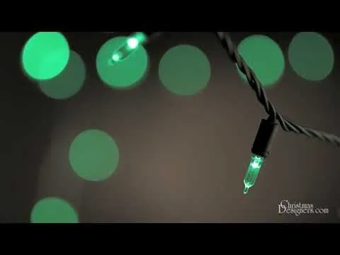 70 Light T5 Smooth Green LED Christmas Lights - Image 2