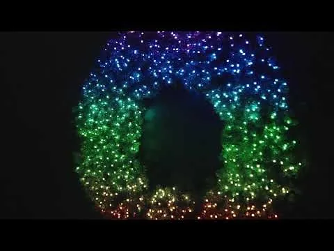 72" Deluxe Oregon Fir Wreath, Lit With Twinkly Pro RGBW - Image 2