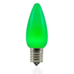 C9 SMD LED Retrofit Bulbs - Frosted Smooth - Green - Pro Christmas™ - Bag Of 25