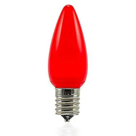 C9 SMD LED Retrofit Bulbs - Frosted Smooth - Red - Pro Christmas™ - Bag Of 25