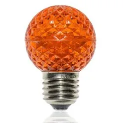 G50 LED Retrofit Bulb - Amber/Orange - E26 Base - Minleon - Bag Of 10