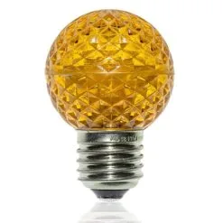 G50 LED Retrofit Bulb - Yellow - E26 Base - Minleon - Bag Of 10