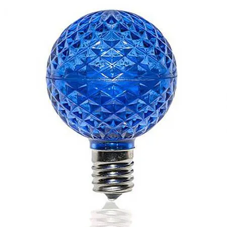 G50 SMD LED Retrofit Bulb - Blue - C9 Base - Minleon - Bag Of 10
