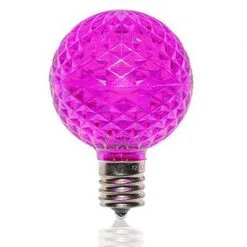 G50 SMD LED Retrofit Bulb - Purple - C9 Base - Minleon - Bag Of 10