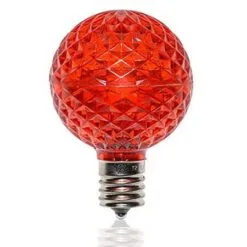 G50 SMD LED Retrofit Bulb - Red - C9 Base - Minleon - Bag Of 10