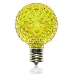 G50 SMD LED Retrofit Bulb - Yellow - C9 Base - Minleon - Bag Of 10