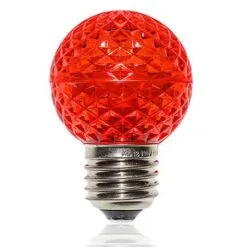 G50 SMD LED Retrofit Bulb - Red - E26 - Minleon - Bag Of 10