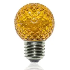 G50 SMD LED Retrofit Bulb - Yellow - E26 - Minleon - Bag Of 10