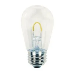 S14 LED U Shape Flexible Filament Bulb - Pro Christmas™ - Pure White – E26 Base - Box Of 6