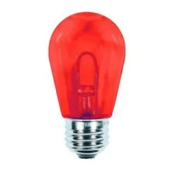 S14 LED U Shape Flexible Filament Bulb - Pro Christmas™ - Red – E26 Base - Box Of 6