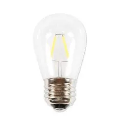 S14 LED Filament Transparent Glass Retrofit Bulb - E26 Base - Cool White - Pro Christmas™ - Box Of 25