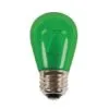 S14 LED Filament Transparent Glass Retrofit Bulb - E26 Base - Green - Pro Christmas™ - Box Of 25