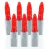 70 Light M5 Red LED Christmas Lights - White Wire