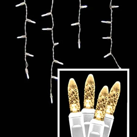LED Icicle Lights - 70 Light Set - Warm White