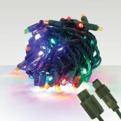 Wide Angle Conical - 4" Spacing, 70 Bulb, Grn Cord, UL Coaxial RY Plug - Full Wave - Multi - Balled