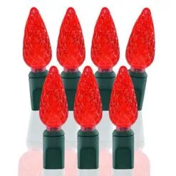 70 Light Red C6 LED Christmas Lights