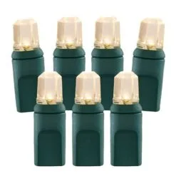 70 Light Warm White Pentagon Gem LED Christmas Lights