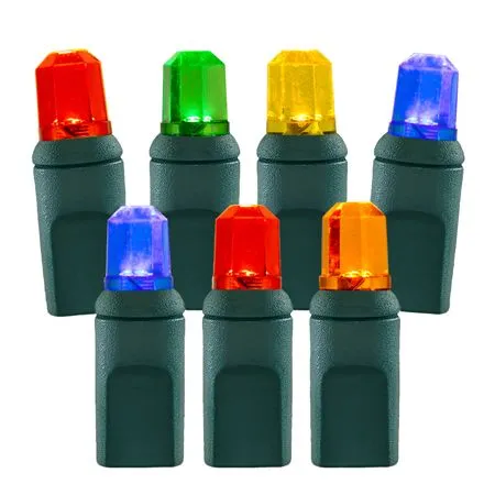 70 Light Multi Pentagon Gem LED Christmas Lights