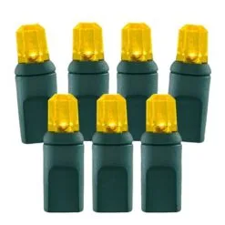 70 Light Yellow Pentagon Gem LED Christmas Lights