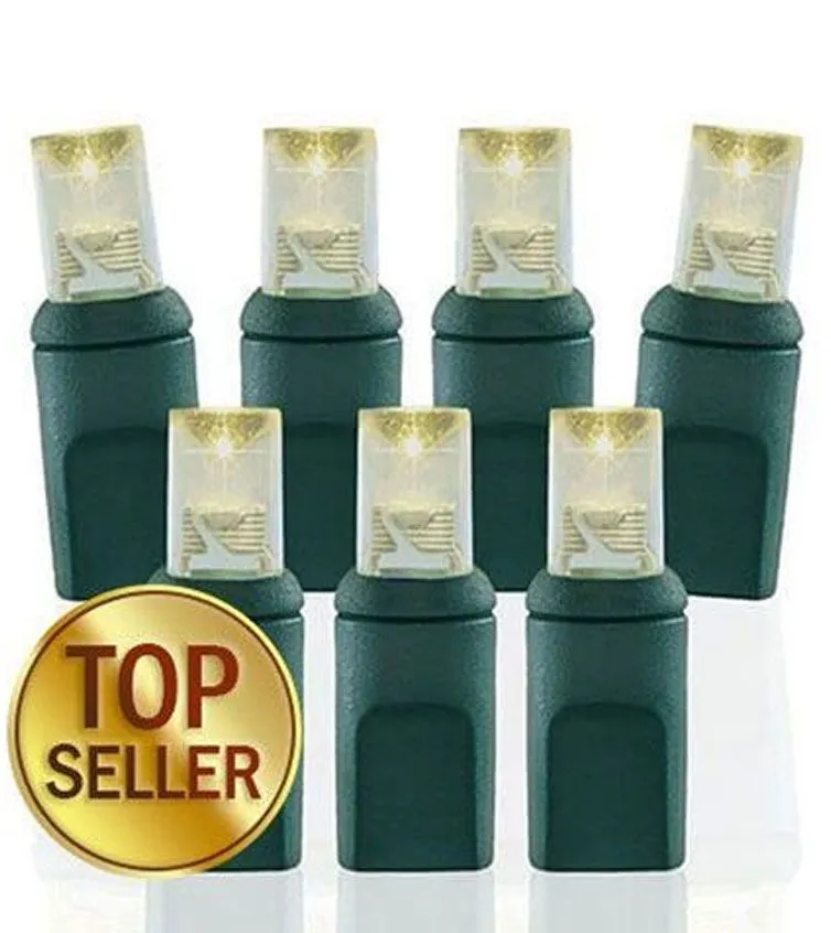 50 Light Multi 5 Mm Wide Angle Conical LED Christmas Lights - White Wire - Image 4