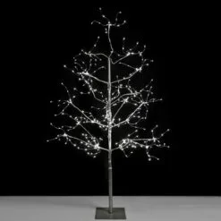 4' Silver Fairy Light LED Tree - 390 LEDs - Pure White