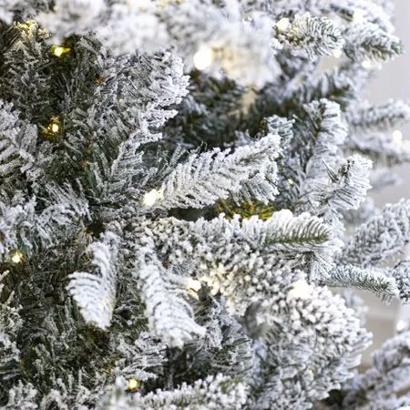 7.5' Indoor LED Flocked Siberian Fir Christmas Tree - Warm White - Image 3
