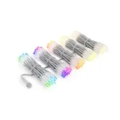 Twinkly Pro Curtain Lights - RGBW Capsule - 250 Lights - 5 Drops - Transparent Wire